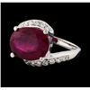 Image 1 : 8.21 ctw Ruby and Diamond Ring - 14KT White Gold