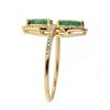 Image 2 : 1.13 ctw Emerald and Diamond Ring - 18KT Yellow Gold