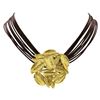 Image 2 : Cluster Style Pendant Multi Strand Necklace - Gold Plated