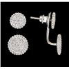 Image 2 : 0.75 ctw Diamond Earrings - 14KT White Gold