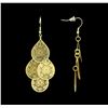 Image 2 : Multi Disc Charm Earrings - Gold Plated