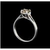 Image 4 : 14KT White Gold 0.75 ctw Round Cut Fancy Brown Diamond Solitaire Ring