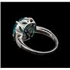 Image 3 : 3.04 ctw Apatite and Diamond Ring - 14KT White Gold