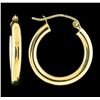 Image 2 : 14KT Yellow Gold Circle Earrings