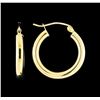 Image 2 : 14KT Yellow Gold Circle Earrings