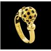 Image 4 : 18KT Yellow Gold Motion Ring With Spinning Ball