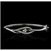 Image 1 : 0.61 ctw Diamond Bangle Bracelet - 14KT White Gold