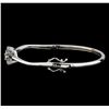 Image 2 : 0.61 ctw Diamond Bangle Bracelet - 14KT White Gold