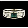 Image 2 : 0.04 ctw Alexandrite and Diamond Ring - Platinum