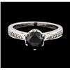 Image 2 : 1.90 ctw Black Diamond Ring - 14KT White Gold