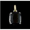 Image 1 : 19.48 ctw Golden Tourmaline and Diamond Pendant - 14KT White and Yellow Gold