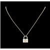 Image 1 : Tiffany & Co. Sterling Siler Lock Pendant With Chain