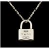 Image 2 : Tiffany & Co. Sterling Siler Lock Pendant With Chain