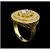 Image 4 : 14KT Yellow Gold 1.38 ctw Diamond Ring
