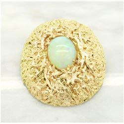 Opal Brooch - 14KT Yellow Gold