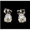 Image 1 : 1.26 ctw Diamond Stud Earrings - 14KT White Gold