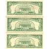 Image 2 : 1963 $5 VG/XF Red Seal Note Lot of 3
