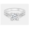 Image 1 : Cubic Zirconia and Diamond Ring - 14KT White Gold