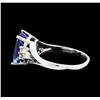 Image 3 : 3.40 ctw Tanzanite and Diamond Ring - 14KT White Gold