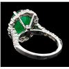 Image 3 : 4.76 ctw Emerald and Diamond Ring - 14KT White Gold