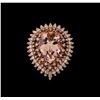 Image 2 : 14KT Rose Gold 11.58 ctw Morganite and Diamond Ring