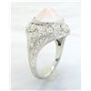 Image 8 : 0.74 ctw Vintage Pearl and Diamond Ring - Platinum