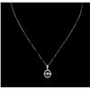 Image 2 : 14KT White Gold 1.00 ctw Diamond Pendant With Chain