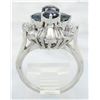 Image 9 : 1.04 ctw Diamond and Sapphire Ring - 18KT White Gold