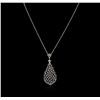 Image 2 : 1.11 ctw Diamond Pendant With Chain - 14KT White Gold