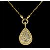 Image 2 : 3.02 ctw Diamond Necklace - 14KT Yellow Gold