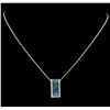 Image 1 : 1.20 ctw Diamond Pendant With Chain - 18KT White Gold