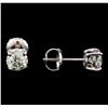 Image 2 : 1.06 ctw Diamond Stud Earrings - 14KT White Gold