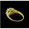 Image 3 : 1.16 ctw Emerald and Diamond Ring - 14KT Yellow Gold