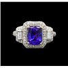 Image 2 : 14KT White Gold 2.24 ctw Tanzanite and Diamond Ring