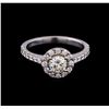 Image 2 : 0.87 ctw Diamond Ring - 14KT White Gold