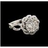 Image 1 : 14KT White Gold 1.37 ctw Diamond Ring