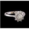 Image 1 : 0.84 ctw Diamond Ring - 14KT White Gold