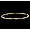 Image 2 : 0.78 ctw Diamond Bangle Bracelet - 14KT Yellow Gold