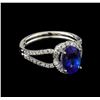 Image 1 : 18KT White Gold 1.93 ctw Tanzanite and Diamond Ring