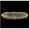 Image 1 : 14KT Yellow Gold 5.01 ctw Diamond Tennis Bracelet