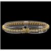 Image 2 : 14KT Yellow Gold 5.01 ctw Diamond Tennis Bracelet