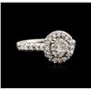 Image 1 : 14KT White Gold 1.23 ctw Diamond Ring