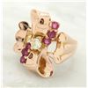 Image 2 : 0.16 ctw Diamond and Ruby Ring - 14KT Rose Gold