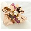 Image 6 : 0.16 ctw Diamond and Ruby Ring - 14KT Rose Gold