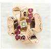 Image 7 : 0.16 ctw Diamond and Ruby Ring - 14KT Rose Gold