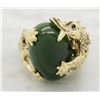 Image 1 : Jade Ring- 14KT Yellow Gold