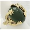 Image 5 : Jade Ring- 14KT Yellow Gold