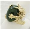 Image 6 : Jade Ring- 14KT Yellow Gold