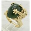 Image 8 : Jade Ring- 14KT Yellow Gold