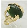 Image 9 : Jade Ring- 14KT Yellow Gold
